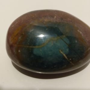 Stunning Ocean Jasper 8th vein RED blue Palmstone 126.3g